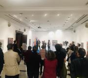 3. Preto de medio centenar de persoas achegáronse á Casa de Galicia á exposición de Juan Glez. Iglesias.
