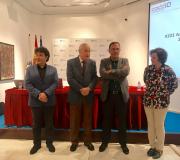2. De esquerda a dereita Javier Herguido (secretario), o delegado da Xunta en Madrid José Ramón Ónega, Gumersindo Feijoo (presidente) e Raquel Ibáñez (vicepresidenta).