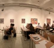 Panorámica cos intervenientes e os profesionais que asisten ao curso de formación da Fundación Barrié.