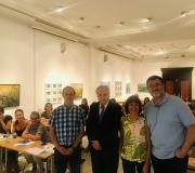 2. Coa clase de fondo, o director académico Carlos Cortés, o delegado da xunta en Madrid José Ramón Ónega, a coordinadora da Fundación Barrié Greta Fábregas e o docente Joan Plans.