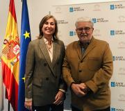 3. Ana Laborde directora de restauración do Pórtico da Gloria e Jorge Martínez presidente da Asociación de Amigos dos Camiños de Santiago de Madrid.