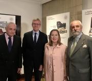 1. De esquerda a dereita, o delegado dá Xunta en Madrid José Ramón Ónega, o vicepte. dá Xunta Alfonso Rueda, a vicepta,do Congreso Ana Pastor e o director do Instituto Padre Sarmiento Eduardo Pardo.