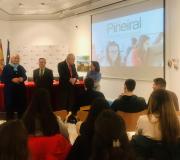 3. Rosa Figueroa responsable de Comunicación da Xunta en Madrid; Ramón Jiménez coordinador de Actos; José Ramón Ónega, delegado en Madrid e Mary Espiñeira na presentación da xornada de formación.