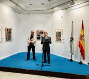 4. Otero Regal e Ramón Jiménez no acto de inauguración da mostra HAI MULLERES.