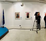 5. Panorámica da Sala A que xunto coa Sala B alberga a mostra de Otero Regal durante o mes de marzo.