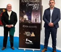 O director da Casa de Galicia, Juan Serrano, apoia ao alcalde de Portomarín, Pablo Rivas, na candidatura de Portomarín a mellor pobo do Nadal organizado por Ferrero Rocher
