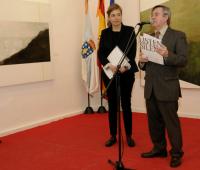 Acto  de inauguración da mostra de pintura da artista viguesa Cristina Fernández Núñez