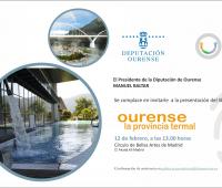 Invitación á presentación do libro "Ourense, la provincia termal".
